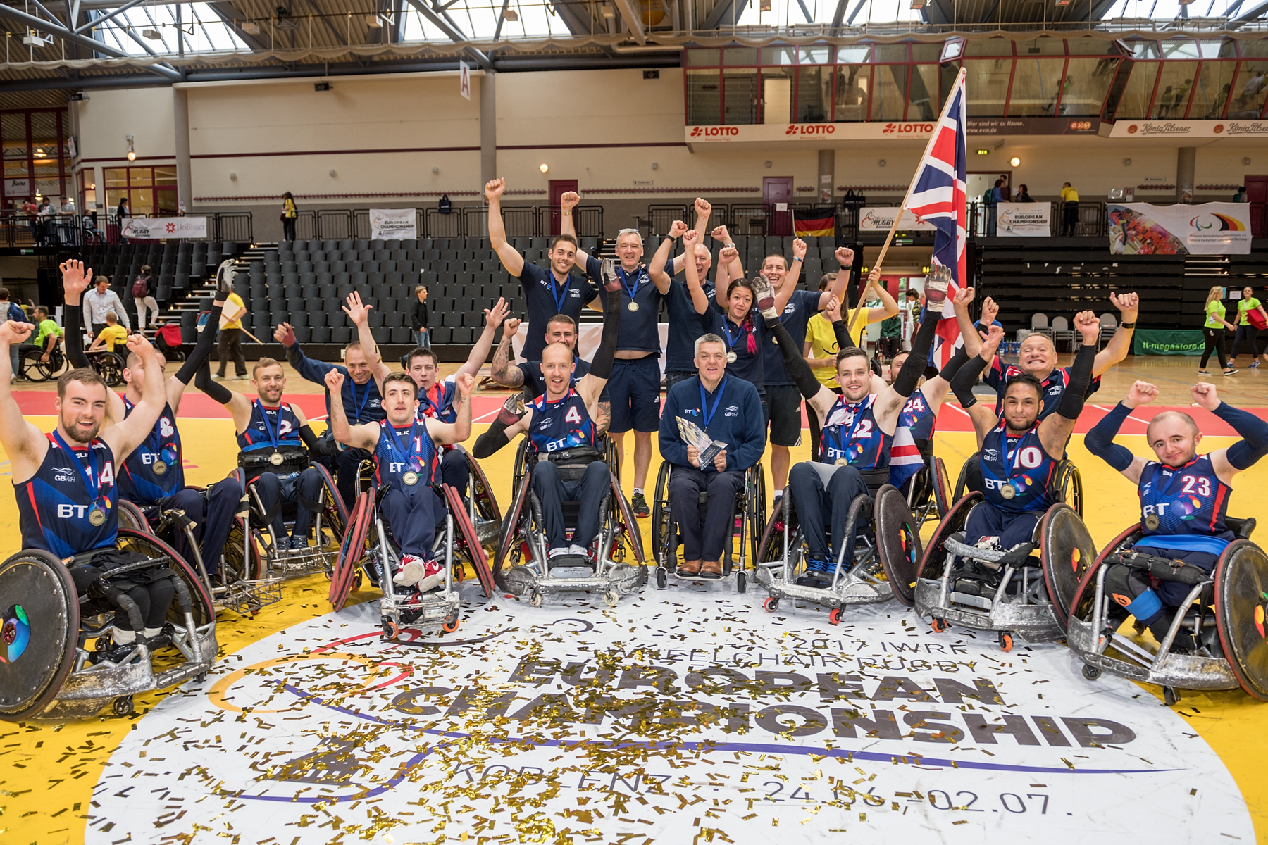 England gewinnt die Europameisterschaft im Rollstuhl Rugby